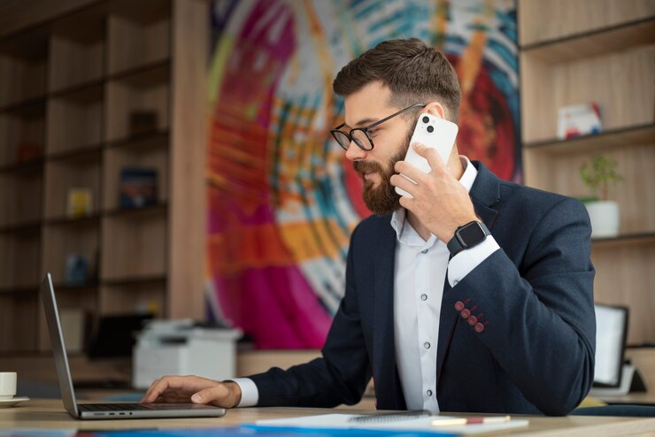 Businessman Talking on Phone